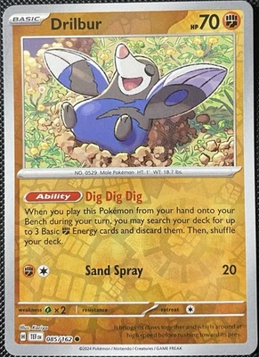 Drilbur 085/162 SV05: Temporal Forces Reverse Holo - Pokémon Card - Image 1 of 2