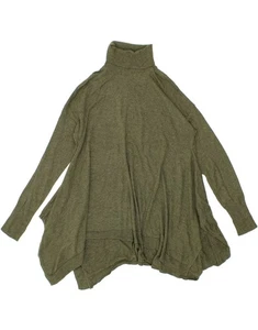 MOSSIMO Womens Asymmetric Roll Neck Jumper Sweater UK 16 Large Green CF02 - Picture 1 of 3