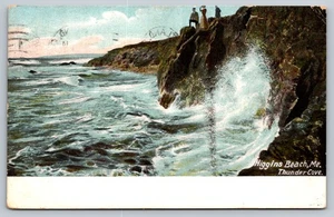 Vintage 1909 Higgins Beach Thunder Cove Maine Postkarte Panoramablick - Bild 1 von 2