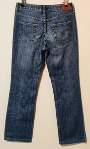 Levi's 875 Bootcut Womens Blue Denim Jeans Size 10 Mid Rise Zip Fly Stretch - Picture 1 of 7