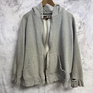 Vintage Anchor Blue Hoodie Sweatshirt Herren L grau Y2K Surf Streetwear - Bild 1 von 18