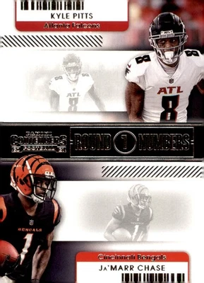 2021 Panini Contenders - Round Numbers Ja'Marr Chase, Kyle Pitts #RN-KPI (RC) - Image 1 of 2