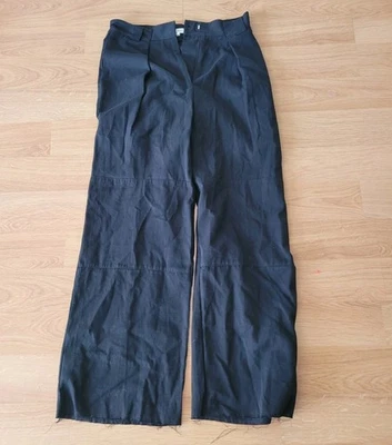 Calça de algodão preta larga cintura alta Topshop tamanho 6 - Imagem 1 de 2