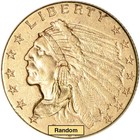 US GOLD $2.50 INDIAN HEAD QUARTER EAGLE   EXTRA FINE   RANDOM DATE