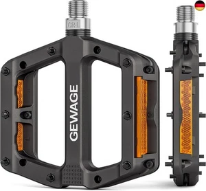GEWAGE Fahrradpedale,Nylonfaser MTB Pedale mit Reflektoren,9/16 Zoll - Bild 1 von 8