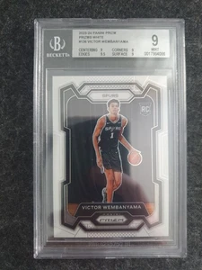 2023 PANINI PRIZM WHITE PRIZM #136 VICTOR WEMBANYAMA ROOKIE RC 84/175 BGS 9 MINT - Bild 1 von 2