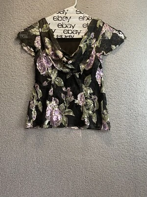 Robbie Bee Womens  Floral shirt   Size 12 Sleeveless - Image 1 of 4
