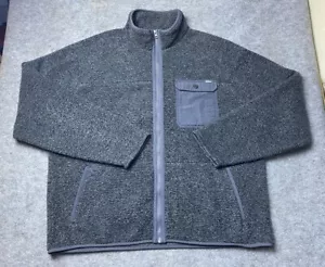 Woolrich Fleece Jacket Mens Extra Large Gray Full Zip Outdoors Sweater - Picture 1 of 7