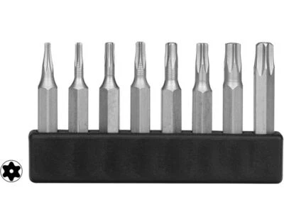 Mini Bit Sortiment Torx mit Innenloch 8-tlg. 4 mm Mini Bitlänge 28mm - Bild 1 von 3