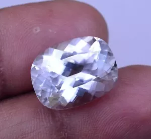 Piedra preciosa suelta corte cojín blanco zafiro blanco de 200 quilates certificada - Imagen 1 de 6