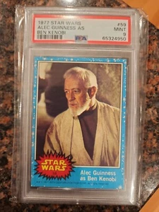 Star Wars Topps 1977 series 1 Blue Alec Guinness as Ben Kenobi #59 PSA 9 rare - Picture 1 of 4