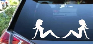 SEXY DECAL MUDFLAP TRUCKER STRIPPER GIRL FUNNY VINYL WINDOW STICKER SEXY CHICKS - Picture 1 of 9