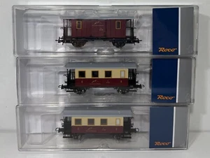 Roco H0 6200063 Lot de 3 voitures voyageurs "Sonnblick Bahn" neuves et dans leur emballage d'origine - Photo 1/5