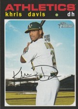 Khris Davis (Athletics) 2020 Topps MLB Heritage Series Card - Card Number 81