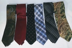 Lot of 6 Ties Paco Rabanne, Strathmore, Alfani and More Parsley, Plain and More - Picture 1 of 9