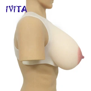 FF Cup Crossdresser Brüste Große Ovale Areola Silikonbrüste CD Gefälschte Brüste - Picture 1 of 10