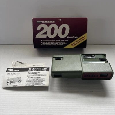 Vtg Ranging 200 Rangefinder Hunting Monocular Shooting Target Hunter Tool W/ Box - Image 1 of 4