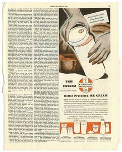 Vintage 1939 Sealright Company Fulton NY Dairy Containers Ad Colliers 7/15/1939  - Picture 1 of 1