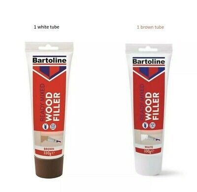 PACK OF 2 White Or Brown TUBE WOOD FILLER SEALANT READY MIXED QUICK DRY INTERIOR • 5.95£