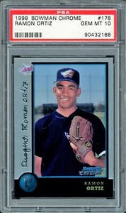 Bowman Chrome #178 1998 Ramón Ortiz novato - Anaheim Angels PSA 10 GEM MT - Imagen 1 de 2