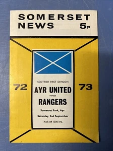Ayr v Rangers - Scottish League - 2nd September 1972 - Picture 1 of 1