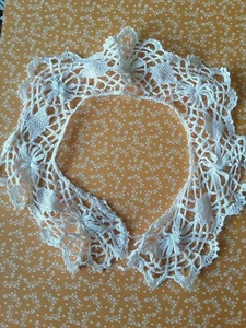 vintage col dentelle du puy @old collar hand - Picture 1 of 4