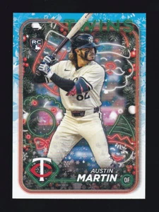 2024 Topps Holiday #H67 AUSTIN MARTIN RC Minnesota Twins ROOKIE CARD - Picture 1 of 2