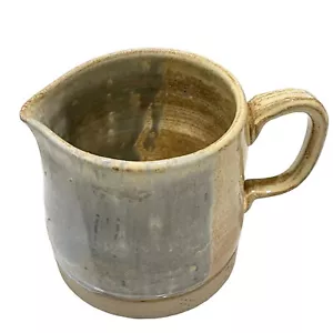 Vintage Pitcher Creamer Glazed Stoneware Signed Marked BC Heavy Pottery B.C. - Picture 1 of 11