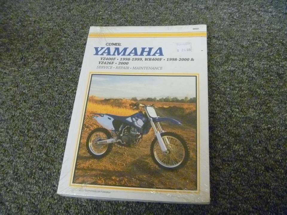 1998 1999 Clymer Yamaha YZ400F Motorcycle Shop Service Repair Manual M491 - Image 1 of 1