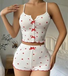 Sexy geripptes Pyjama-set Damen - Bild 1 von 2