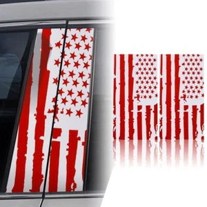 2x 11*20'' Red US Flag Car Center Pillar Stickers B Pillar Center Column Decal - Picture 1 of 9