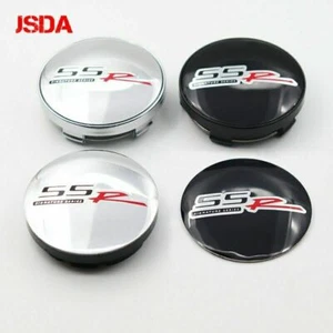 4x NEW 60mm ssr Sports Wheel Center Cap Badge Hub Cover BLACK OR SILVER - Picture 1 of 15