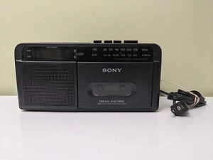 Vintage Sony ICF-C610 Dream Machine AM/FM Cassette Clock Radio Tested And Works - Picture 1 of 11