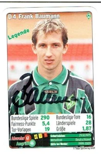Frank Baumann Quartettkarte 2019 Werder Bremen mit original Unterschrift ! - Bild 1 von 1