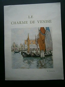 Gravure couleur animée Italie Le charme de Venise H. Cassier - Imagen 1 de 2