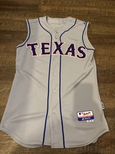 Texas Rangers Majestic Authentic Performance Apparel Vest Jersey Sleeveless Sz40 - Picture 1 of 11