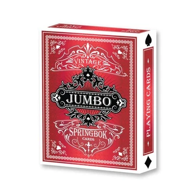 Vintage Red Jumbo Playing Cards - Playing Cards Deck Games New! - Image 1 of 3