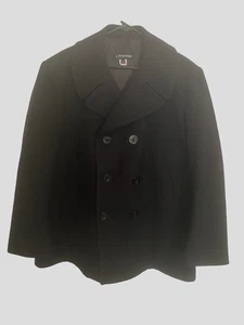 Herren J Peterman schwarz marineblau Peacoat M162 Navigator Größe 46 USA - Bild 1 von 5