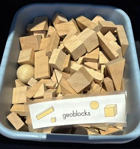 250+ Piece Natural Wooden Block Building Set. Various sizes and shapes. 8 lbs - Picture 1 of 10