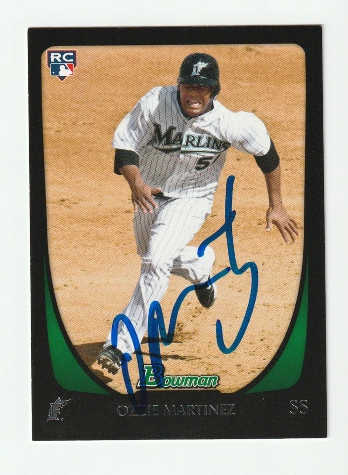 Ozzie Martinez Signed 2011 Bowman Card #213 Auto Florida Marlins Autograph COA - Image 1 of 1