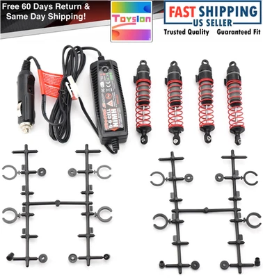 Fits Traxxas T-Maxx 3.3 Front SHOCKS Dampers Springs Spacers, EZ Nimh Charger - Image 1 of 4