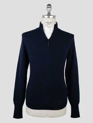 NUEVO SUÉTER DRUMOHR CACHEMIR AZUL OSCURO MEDIA CREMALLERA EE. UU. 46 - UE 56 D78 Foto 1 de 4