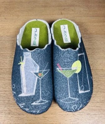 Flexus By Spring Step Women's Slippers US 6 Cocktail Martini Wool Slip On - Image 1 of 4