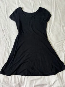Simply Style Girls Summer Black Dress Size M 10/12 Short Sleeve - Picture 1 of 3