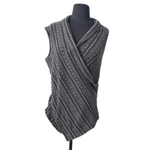 Ralph Lauren PÚRPURA Etiqueta Hecho en Italia Cashmere Gris Suéter Chaleco Cruzado Nuevo con Etiquetas - Imagen 1 de 11