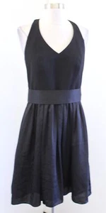 NWT White Vera Wang Black Halter Strappy Bow Back Cocktail Party Dress Size 8 - Picture 1 of 7