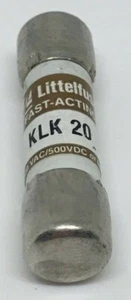 KLK-20 20 Amp 600Vac Current Limiting Fast Acting Fuse  KLK20 (4) - Picture 1 of 2