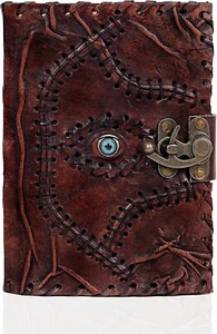 Vintage Hocus Pocus Book of Spells Leather Journal Evil Eye Diary Book Christmas - Picture 1 of 5