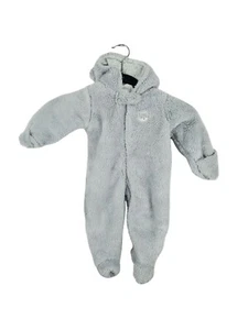 Carters Einteiler Fleece Kleinkind 6 Monate grau Kapuze Langarm warm - Bild 1 von 4
