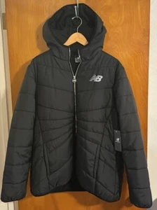 New Balance Puffer Jacket Womens 2XL Black - Picture 1 of 4